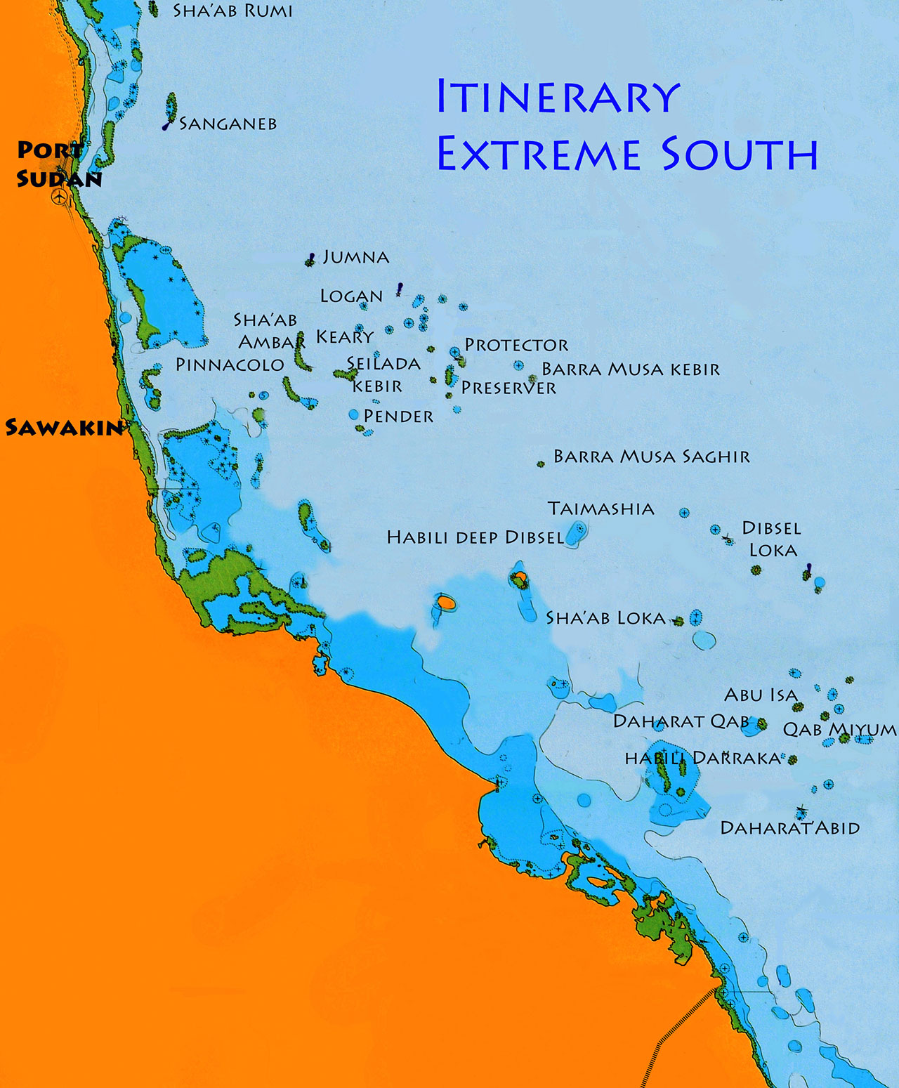 Карта глубины красного моря